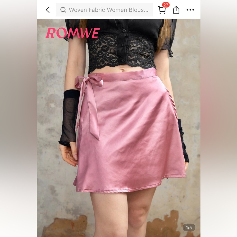 ROMWE Pink Skirt | size L